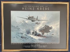 WW2 Unsigned Heinz Krebs Colour Print From Exhibition At Evergreen Ventures Aviation Museum Arizona,