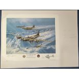 WW2 7 Signed Robert Bailey Colour Print Titled Scaling The Alps 82 of 400 Signed by The Artist,