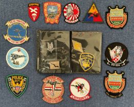 USA and British Military Cloth Badges To Include 2 Normandy Veterans Association Cloth Badges, and 1