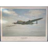 WW2 Colour Print Grand Slam Guardian by Maurice Gardner Multi Signed by Harry Johnson, Bill Reid,