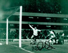 Former Spurs Star Terry Gibson Signed 10x8 inch Colour Photo. Signed in black ink Good Condition.