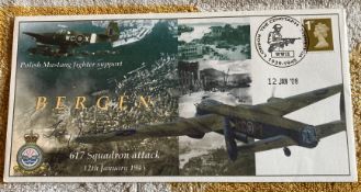 WW2 617 Sqn Tony Iveson signed 2008 Bergen cover. Good Condition. All autographs come with a
