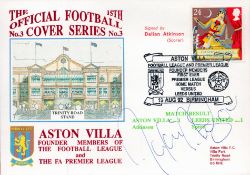 Dalian Atkinson signed Aston Villa Founder Members of the Football League and FA Premier League Dawn