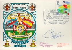 Clive Allen signed European Cup Winners Cup Tottenham Hotspur v Athletico Madrid 1988 Dawn FDC PM