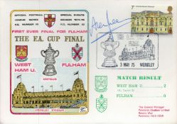 Allan Mullery signed West Ham United v Fulham 1975 FA Cup Final Dawn FDC PM The FA Cup Final 3 May