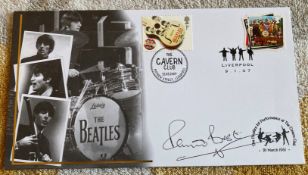 Former Beatle Pete Best signed Internetstamps 2007 Beatles music FDC with Liverpool and Cavern