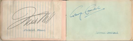 1950's Entertainment and Olympics Collection of Autographs inside a Vintage Autograph Book.