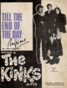 The Kinks Original 1965 'Song Till The End Of The Day' Sheet Music Signed To The Cover By Ray