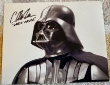Darth Vader body double, actor C Andrew Nelson signed 10 x 8 colour photos. Good Condition. All