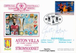 Gareth Southgate signed Aston Villa v Stromsgodset UEFA Cup 1998 Dawn FDC PM Aston Villa UEFA Cup 15