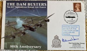 WW2 617 Sqn Lr Ted Wass signed 50th ann Dambusters cover. Good Condition. All autographs come with a
