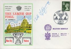 Bill McGarry signed Manchester City v Wolves League Cup Final 1974 Dawn FDC PM The League Cup