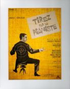 Tirez Sur Le Pianiste Starring Charles Aznavour Colour Magazine Cutting Attached to Board, further