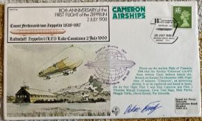 Zeppelin ace Oskar Fink signed 80th ann1st flight of the Zeppelin cover. Good Condition. All