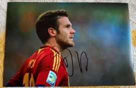 Football Juan Mata signed 12 x 8 inch colour Man Utd photo. Good Condition. All autographs come with