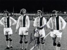 Autographed Charlie Cooke 8 X 6 Photo - B/W, Depicting Cooke And His Crystal Palace Team Mates Paddy