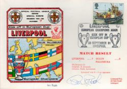 Ian Rush signed Liverpool v Oulun Palloseura European Cup 1981 Dawn FDC PM Liverpool European
