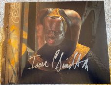 Star Wars Isaac C. Singleton Jr signed 10x 8 colour photo as The Mandalorian. Good Condition. All