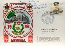 Ted Drake Signed Arsenal V QPR Cover Series FDC With British Stamp and 6 Dec 86 Postmark. Good