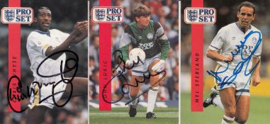 Autographed Leeds 1990/91 Trading Cards - Lot Of 3 Cards From Pro Set's 1990/91 Set, Depicting Chris
