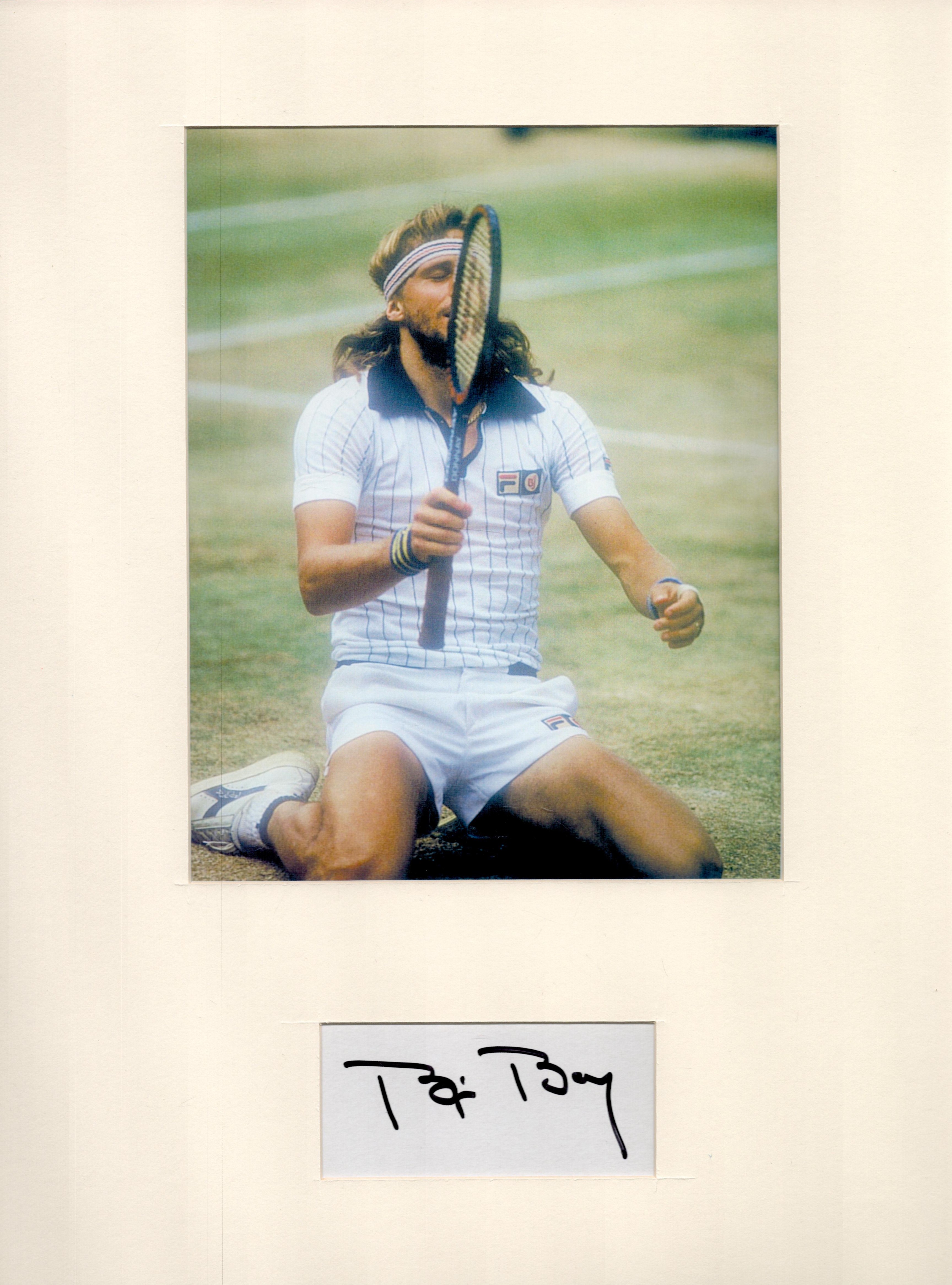 Tennis Bjorn Borg 16x12 overall mounted signature piece includes signed album page and colour photo.