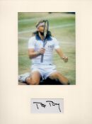 Tennis Bjorn Borg 16x12 overall mounted signature piece includes signed album page and colour photo.