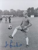 Autographed Alan Birchenall 8 X 6 Photo - B/W, Depicting The Chelsea Midfielder Striking A Superb