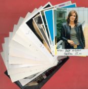 Radio. TV and Film stars Collection of 20 vintage Signed photos and Signed White Cards approx size 5