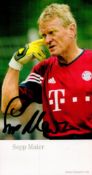 Football Sepp Maier signed 5x4 Bayern Munich colour photo. Good Condition. All autographs come