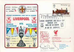 Phil Neal signed Liverpool League Champions UEFA Cup Winners 1976 Dawn FDC PM League Champions and