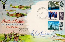 WWII Group Captain Sir Douglas Robert Steuart Bader signed The Battle of Britain 25th Anniversary