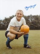 Autographed Tommy Docherty 8 X 6 Photo - Col, Depicting The Chelsea Manager Striking A Full Length