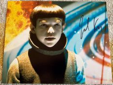 Star Trek Jacob Kogan as young Spock signed 10 x 8 inch colour photo. Scarce autograph. Good