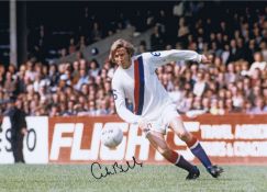 Autographed Colin Bell 16 X 12 Photo - Col, Depicting A Wonderful Image Showing The Manchester