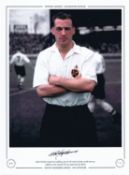 Autographed Nat Lofthouse 16 X 12 Limited Edition - Colz, Depicting The Bolton Wanderers Centre-