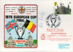 Bob Paisley signed Liverpool v Bruges 1978 European Cup Final Dawn FDC Kings of Europe PM European