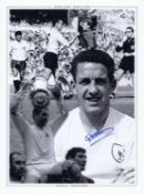 Autographed Dave Mackay 16 X 12 Montage-Edition, B/W, Depicting A Superbly Produced Montage Of