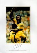 Football legend Pele signed 16 x 12 inch colour photo 1970 WC Final Goal. Good Condition. All