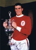 Autographed Ron Yeats 16 X 12 Photo - Col, Depicting A Superb Image Showing The Liverpool Captain
