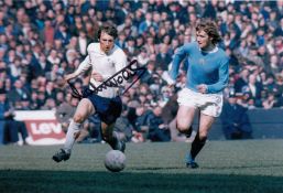 Autographed Colin Todd 12 X 8 Photo - Col, Depicting The Derby Centre-Half Tracking Man City Striker