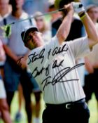 Golf Tom Lehman signed 10x8 colour photo dedicated. Good Condition. All autographs come with a