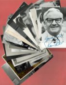 TV and Film stars Collection of 20 vintage Signed photos approx size 5 x 3 includes Ronnie Barker,