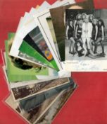 Football, Cricket, TV and Music Collection of 11 photos and Signature Pieces plus 4 Train