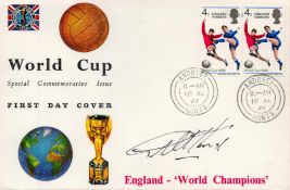 Geoff Hurst, 1966 World Cup Winner, Signed FDC. Good condition. All autographs come with a