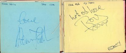1960's Music collection of Signatories inside a Vintage Autograph Book. Signatures include Band