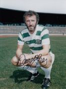Autographed Danny Mcgrain 8 X 6 Photo - Col, Depicting The Celtic Captain Striking A Full Length
