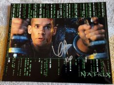 The Matrix actor Clayton Watson as the Kid signed 10 x 8 inch colour photo. Good Condition. All