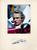 Motor Racing Niki Lauda 16x12 overall mounted signature piece includes signed album page and