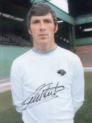 Autographed Kevin Hector 8 X 6 Photo - Col, Depicting The Derby County Centre-Forward Posing For