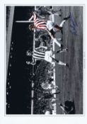 Autographed George Eastham 16 X 12 Photo-Edition, Col, Depicting The Stoke City Midfielder Scoring
